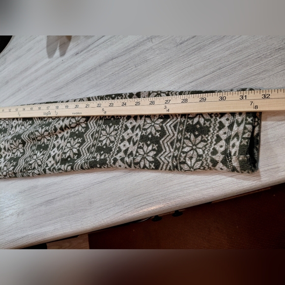 Cabela's Women Olive Green Fair Isle Patterned Sleeve Fleece Lined Full Zip Sz L - Picture 15 of 16